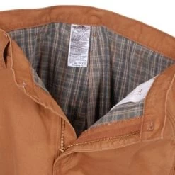 Carhartt Dungarees: Men's B111 BRN Brown Flannel-Lined Duck Dungarees -Work Clothes Discount Store image 64114