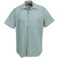 Red Kap Shirts: Men's Green SP24 LG Short-Sleeve Lightweight Work Shirt 7 Red Kap Shirts: Men's Green SP24 LG Short-Sleeve Lightweight Work Shirt -Work Clothes Discount Store image 65418 1