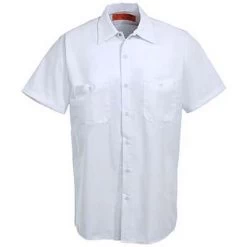Red Kap Shirts: Men's White SP24 WH Short-Sleeve Uniform Work Shirt -Work Clothes Discount Store image 66563 1