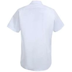 Red Kap Shirts: Men's White SP24 WH Short-Sleeve Uniform Work Shirt