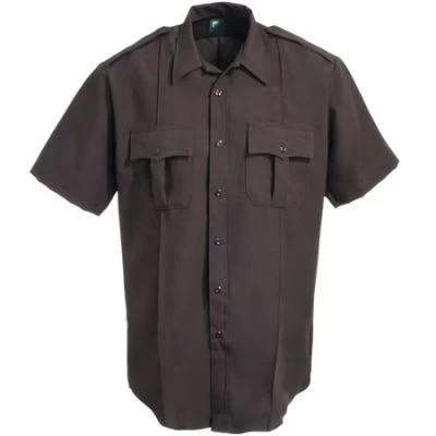 Horace Small Shirts: Mens Brown Soil-Release Short Sleeve Shirt HS1245 5 Horace Small Shirts: Mens Brown Soil-Release Short Sleeve Shirt HS1245 - Image 3