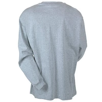 Carhartt Shirts: Men's Grey Long Sleeve K128 HGY Cotton Knit Henley Shirt 3 Carhartt Shirts: Men's Grey Long Sleeve K128 HGY Cotton Knit Henley Shirt