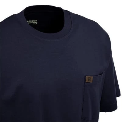 Wrangler Riggs Shirts: Men's Navy 3W700 NV Short Sleeve Pocket Tee Shirt 5 Wrangler Riggs Shirts: Men's Navy 3W700 NV Short Sleeve Pocket Tee Shirt - Image 3