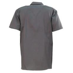 Dickies Shirts: Men's 1574 CH Charcoal Twill Short Sleeve Work Shirt