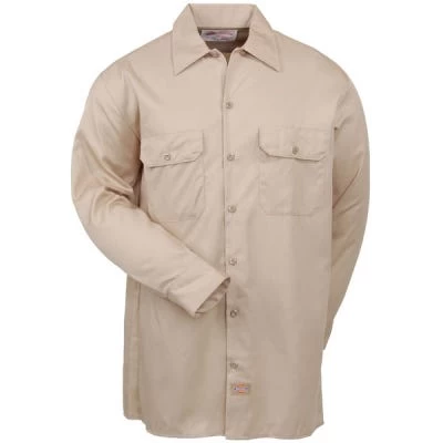 Dickies Shirts: Men's Khaki 574 KH Twill Long Sleeve Work Shirt 4 Dickies Shirts: Men's Khaki 574 KH Twill Long Sleeve Work Shirt - Image 2