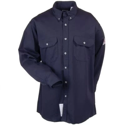 Bulwark Shirts: Men's SLU2 NV Flame-Resistant Navy Blue Uniform Shirt 3 Bulwark Shirts: Men's SLU2 NV Flame-Resistant Navy Blue Uniform Shirt