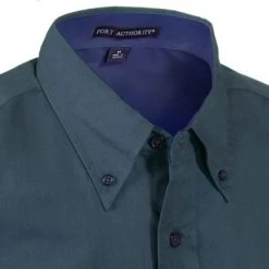 Port Authority Shirts: Dark Green Short Sleeve Cotton Shirt S508 DGR -Work Clothes Discount Store image 76279
