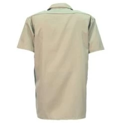 Dickies Shirts: Men's Khaki 1574 KH Stain Release Short Sleeve Work Shirt