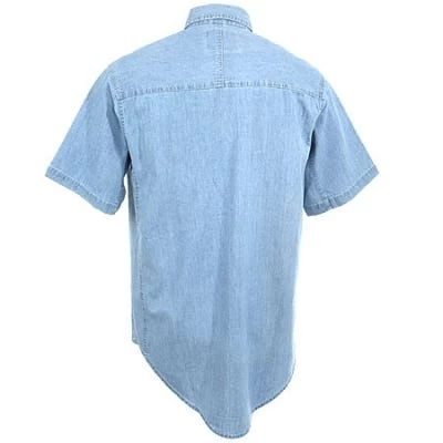 Wrangler Riggs Shirts: Men's Light Blue 3W531 BL Chambray Short Sleeve Shirt 3 Wrangler Riggs Shirts: Men's Light Blue 3W531 BL Chambray Short Sleeve Shirt