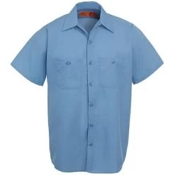 Red Kap Shirts: Men's SP24 LB Light Blue Industrial Uniform Work Shirt -Work Clothes Discount Store image 83909