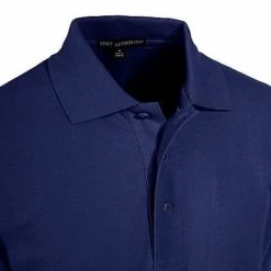 Port Authority Shirts: Silk Touch Navy Knit Polo Shirt K500 NVY -Work Clothes Discount Store image 86909