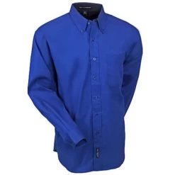 Port Authority Shirts: Men's Royal Blue S608 RYL Cotton Blend Woven Shirt -Work Clothes Discount Store image 87310
