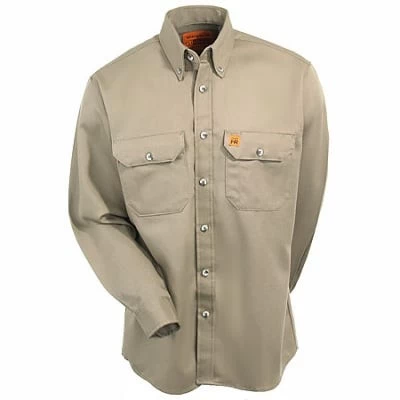 Wrangler Riggs Shirts: Men's Khaki FR3W5 KH Flame Resistant Long Sleeve Shirt 5 Wrangler Riggs Shirts: Men's Khaki FR3W5 KH Flame Resistant Long Sleeve Shirt - Image 3