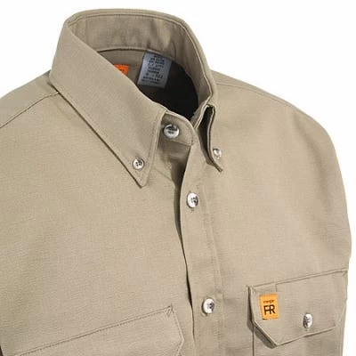 Wrangler Riggs Shirts: Men's Khaki FR3W5 KH Flame Resistant Long Sleeve Shirt 3 Wrangler Riggs Shirts: Men's Khaki FR3W5 KH Flame Resistant Long Sleeve Shirt