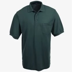Port Authority Shirts: Men's Silk Touch Green Polo Shirt K500P DGR
