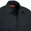 Red Kap Shirts: Men's SP24 BK Black Industrial Short-Sleeve Poplin Work Shirt -Work Clothes Discount Store image 89377