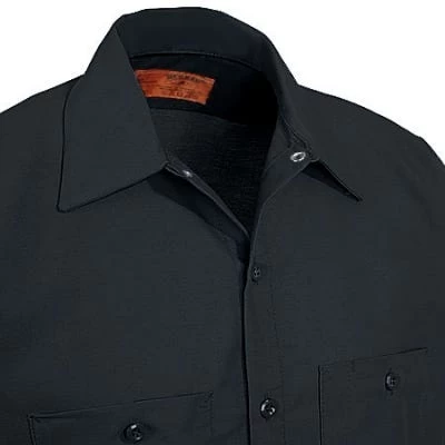 Red Kap Shirts: Men's SP24 BK Black Industrial Short-Sleeve Poplin Work Shirt 3 Red Kap Shirts: Men's SP24 BK Black Industrial Short-Sleeve Poplin Work Shirt
