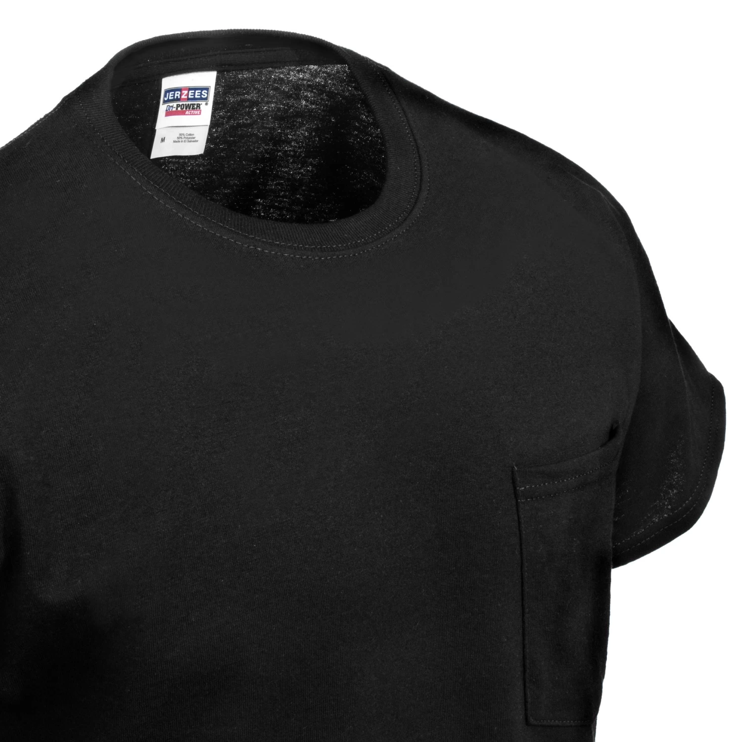 Jerzees Shirts: Men's 29MP BLK Black Dri-Power Heavyweight Pocket T-Shirt 4 Jerzees Shirts: Men's 29MP BLK Black Dri-Power Heavyweight Pocket T-Shirt - Image 2