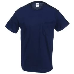 Jerzees Shirts: Men's 29MP NVY Navy Blue Dri-Power Pocket T-Shirt -Work Clothes Discount Store jerzees 29mp nvy f 01 1