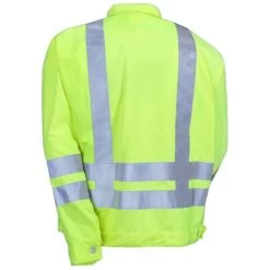 Red Kap Jackets: High Visibility ANSI Class 2 Ike Jacket JY32HV -Work Clothes Discount Store jy32hv3litefxb 01