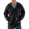 Carhartt Sweatshirts: Men's K122 BLK Black Midweight Hooded Front Zip Sweatshirt 2 Carhartt Sweatshirts: Men's K122 BLK Black Midweight Hooded Front Zip Sweatshirt -Work Clothes Discount Store k122blk