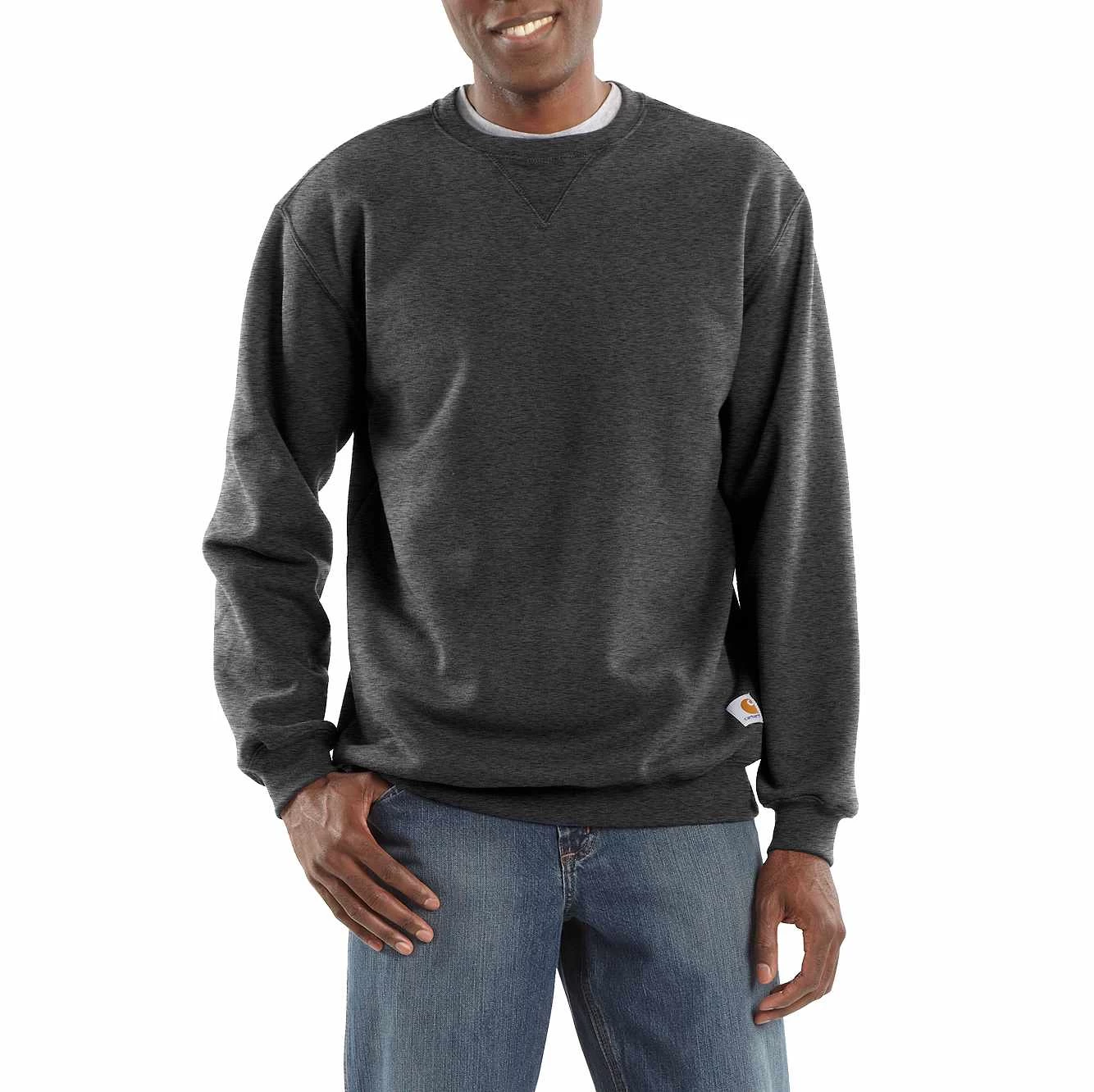 Carhartt Sweatshirt: Men's 104165 026 Carbon Heather Heavyweight Crewneck Paxton 3 Carhartt Sweatshirt: Men's 104165 026 Carbon Heather Heavyweight Crewneck Paxton