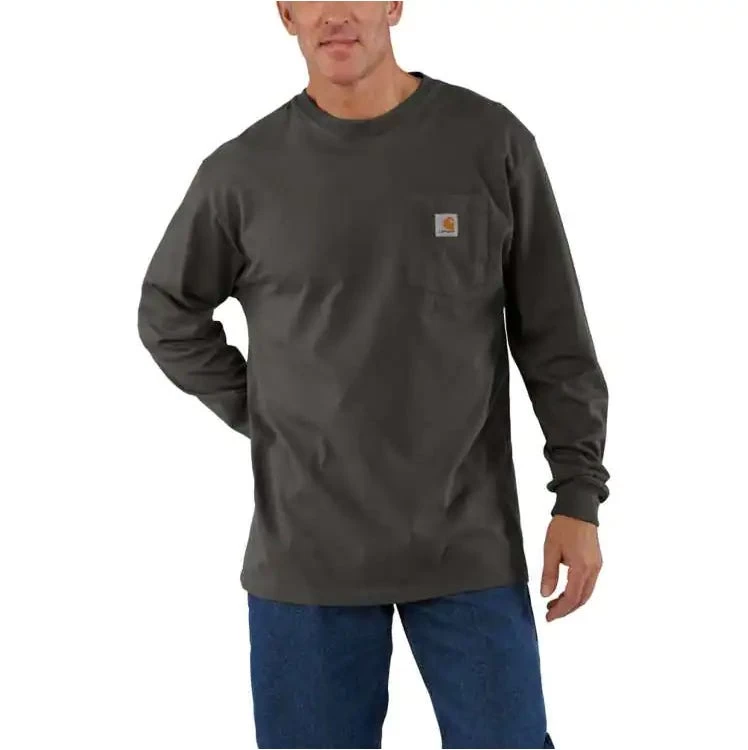 Carhartt Shirts: Men's K126 306 Peat Long Sleeve Pocket Work Shirt 3 Carhartt Shirts: Men's K126 306 Peat Long Sleeve Pocket Work Shirt
