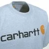 Carhartt Shirts: Men's Grey K195 HGY Cotton Jersey Logo Tee Shirt -Work Clothes Discount Store k195hgy carharttcd 01 1