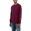 Carhartt Shirts: Men's K231 PRT Port Cotton Long Sleeve Logo Shirt -Work Clothes Discount Store k231 prt