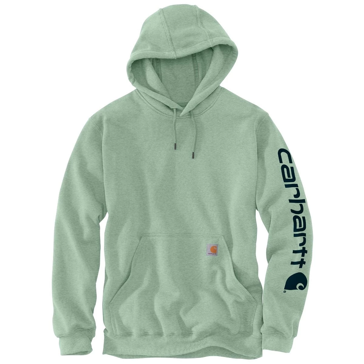 Carhartt Sweatshirts: Men's K288 GA0 Jade Heather Midweight Hooded Logo Sweatshirt 4 Carhartt Sweatshirts: Men's K288 GA0 Jade Heather Midweight Hooded Logo Sweatshirt - Image 2