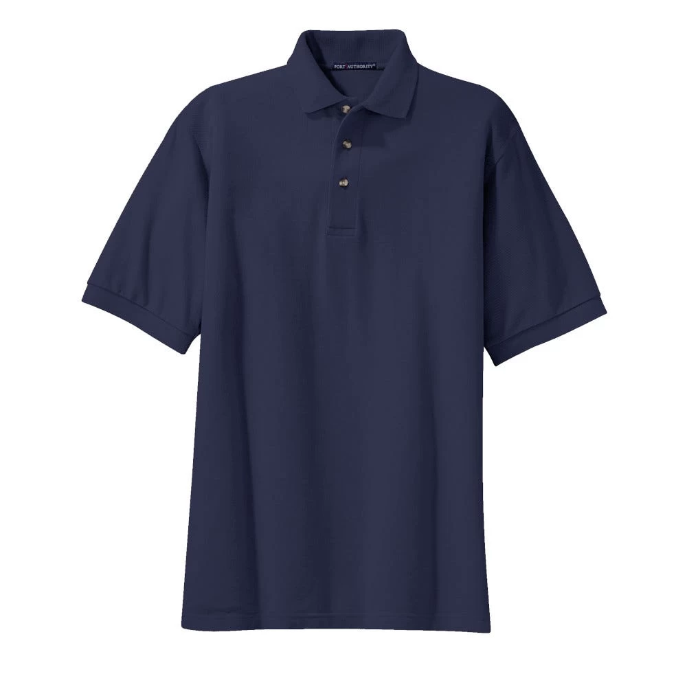 Port Authority Shirts: Men's Cotton Pique Knit Polo Shirt K420 NVY 7 Port Authority Shirts: Men's Cotton Pique Knit Polo Shirt K420 NVY - Image 5