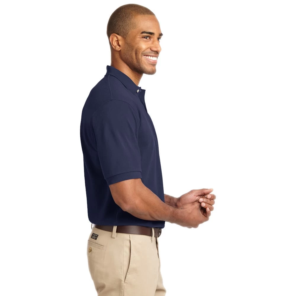 Port Authority Shirts: Men's Cotton Pique Knit Polo Shirt K420 NVY 6 Port Authority Shirts: Men's Cotton Pique Knit Polo Shirt K420 NVY - Image 4