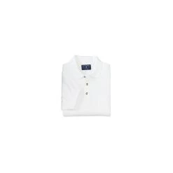 Port Authority Shirts: Men's White K420 WHT Cotton Knit Polo Shirt -Work Clothes Discount Store k420 white folded