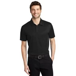 Port Authority Shirt: Men's K540 BLK Black Silk Touch Performance Polo -Work Clothes Discount Store k540 black model front