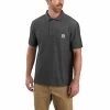 Carhartt Shirts: Men's K570 CRH Carbon Heather Pocket Short Sleeve Polo -Work Clothes Discount Store k570crh