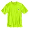 Carhartt Shirts: Men's K87 BLM Brite Lime Heavyweight Short Sleeve Loose Fit Pocket T Shirt -Work Clothes Discount Store k87 blm 1 mf21