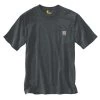Carhartt Shirts: Men's K87 CRH Carbon Heather Heavy Weight Short Sleeve Loose Fit Pocket T-Shirt -Work Clothes Discount Store k87 crh s19 edited