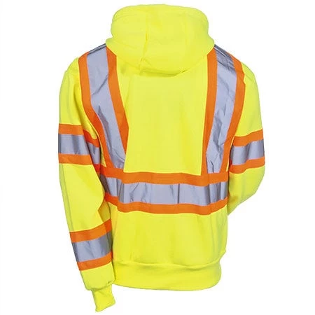 Key Sweatshirts: Men's 879 39 Hi-Vis Yellow ANSI Hooded Sweatshirt 3 Key Sweatshirts: Men's 879 39 Hi-Vis Yellow ANSI Hooded Sweatshirt