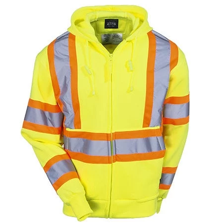 Key Sweatshirts: Men's 879 39 Hi-Vis Yellow ANSI Hooded Sweatshirt 5 Key Sweatshirts: Men's 879 39 Hi-Vis Yellow ANSI Hooded Sweatshirt - Image 3