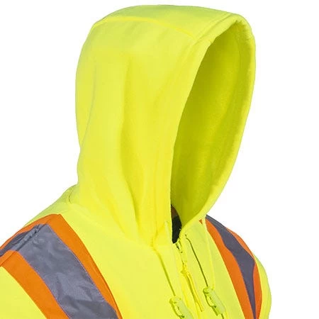 Key Sweatshirts: Men's 879 39 Hi-Vis Yellow ANSI Hooded Sweatshirt 6 Key Sweatshirts: Men's 879 39 Hi-Vis Yellow ANSI Hooded Sweatshirt - Image 4