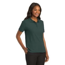Port Authority Shirts: Women's Silk Touch Green Shirt L500 DGR