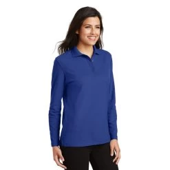 Port Authority Shirts: Women's Royal Blue Polo Shirt L500LS RYL