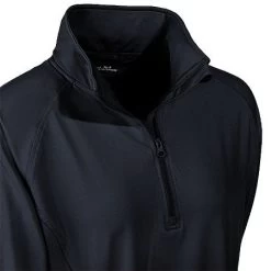 Sport Tek Pullover: Ladies LST850 BLK Black 1/2 Zip Stretch Pullover