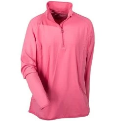 Sport-Tek Pullover: Ladies LST850 DRS Dusty Rose 1/2 Zip Pullover -Work Clothes Discount Store lst850drose portauthorityf 01