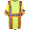 Occunomix Vests: Two Tone Hi-Vis Yellow Classic Mesh Safety Vest LUX HSCLC3Z YEL -Work Clothes Discount Store lux hsclc3z grn occuluxb 01