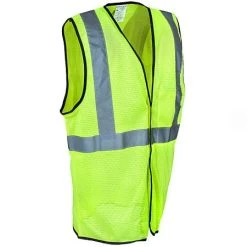 Occunomix Vests: Yellow High Visibility Lightweight Mesh Safety Vest LUX SSGC -Work Clothes Discount Store lux ssgc grn occuluxr 01