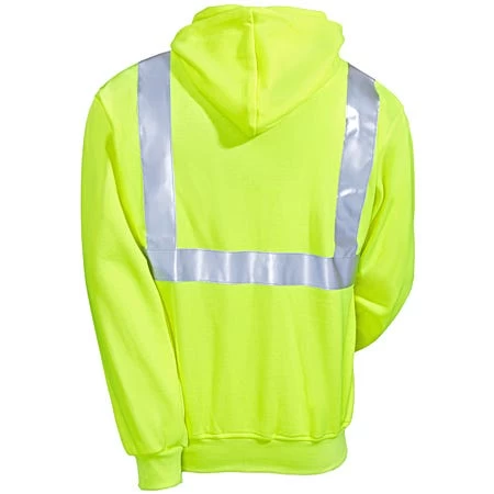 Occunomix Sweatshirts: Men's High Visibility Cotton Blend Hooded Sweatshirt OCCLUX-SWTLH Y 3 Occunomix Sweatshirts: Men's High Visibility Cotton Blend Hooded Sweatshirt OCCLUX-SWTLH Y