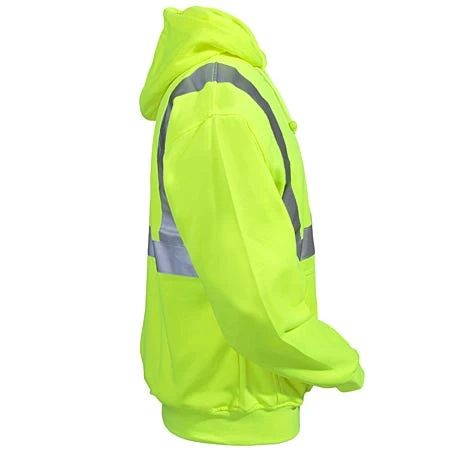 Occunomix Sweatshirts: Men's High Visibility Cotton Blend Hooded Sweatshirt OCCLUX-SWTLH Y 7 Occunomix Sweatshirts: Men's High Visibility Cotton Blend Hooded Sweatshirt OCCLUX-SWTLH Y - Image 5