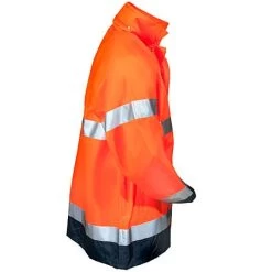 Occunomix Jackets: Men's Hi Vis Orange Waterproof Rain Jacket LUX TJR ORG -Work Clothes Discount Store lux tjrorg occuluxr 01