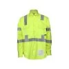 MCR Safety: Men's S1CL3L Fluorescent Lime Flame Resistant Work Shirt Class 3 Hi-Visibility Protection -Work Clothes Discount Store mcr s1cl3l 1hm xhiresedit